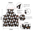 thumbnail image 7 of Halloween Ghosts and Bats Apron-Garden Aprons for Women with Pockets-Cotton Linen Waterproof Kitchen Cooking Gardening Aprons Adjustable for Kitchen,Cooking,BBQ and Salon 32"x27", 7 of 7