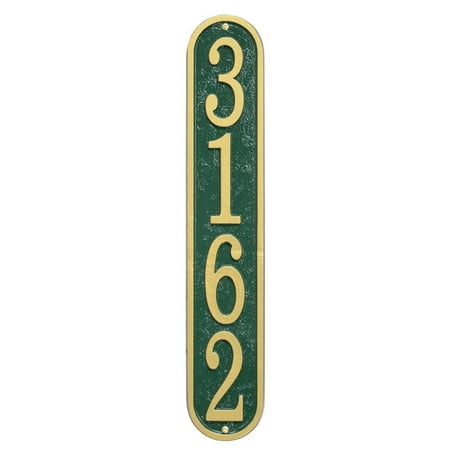 Personalized Whitehall Products Fast & Easy Vertical House Numbers Plaque in (Best Kebab House Number)