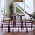 thumbnail image 5 of 6ft Washable Round Rug, Abstract Stripes Non-Slip Circle Area Rug for Living Room Bedroom, Purple Black Grey Plaid Indoor Floor Mat for Home Decor, 5 of 9