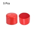 thumbnail image 2 of Uxcell 5pcs Rubber End Caps 54mm ID Vinyl Round Tube Bolt Cap Cover Thread Protectors Red, 2 of 5