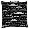 thumbnail image 2 of PKQWTM A Gentlemen Club Mustache Pattern Reversible Mermaid Cushion Cover Home Decor Sequin Pillow Case Size 18x18 inches, 2 of 2