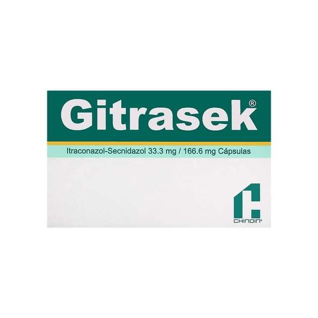 Gitrasek cápsulas 33.3/166.6 mg 12 pzas
