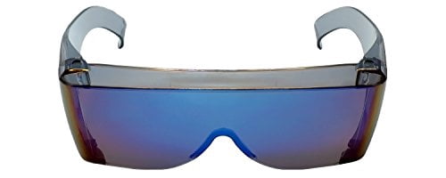 Calabria 3000 Large Fit Over Safety Glasses Fitover Prescription Eyewear Blue Men Women Wraparound Tinted Anti Scratch Glare