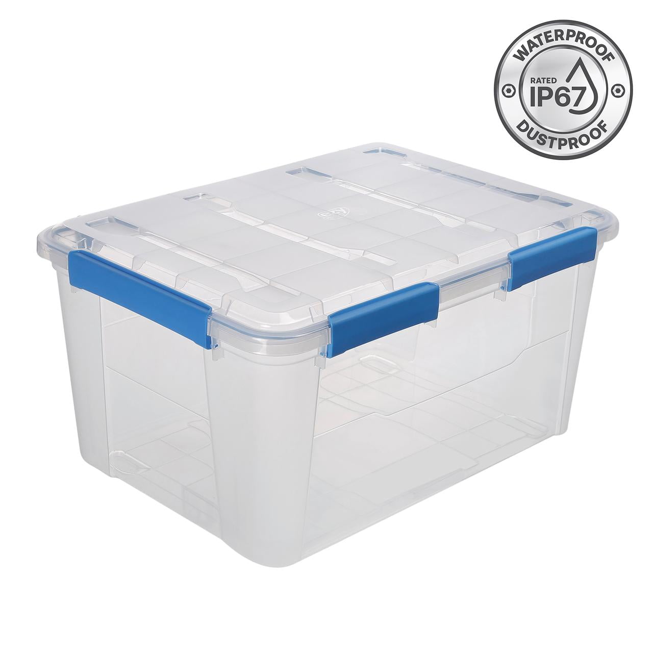 6 PACK - EZY STORAGE WATERPROOF 19.8Gal/79.3Qt/75L STORAGE BOX IP67