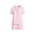 thumbnail image 6 of Joyspun Women’s Dreamy Soft Collection Bridal Short Sleeve Knit Notch Collar Top and Shorts Pajama Set, 2-Piece, Sizes XS-3X, 6 of 6