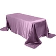 thumbnail image 6 of Efavormart Rectangle Satin Tablecloth, 90"x132" Smooth Oblong Washable Table Cloth, Decorative Silky Fabric Table Cover for Wedding, Party, Banquet- Violet, 6 of 11