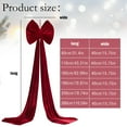 thumbnail image 3 of 160cm Giant Red Velvet Christmas Bow - Oversized Red Bow for Christmas Tree, Wreath & Garland, Luxury Velvet Red Ribbon for Indoor & Outdoor Holiday Decor, 3 of 9