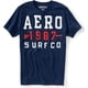 thumbnail image 1 of Aeropostale Mens 1987 Surf Co. Camiseta gráfica, azul, pequeña Aeropostale  Camiseta gráfica, 1 of 1