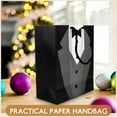 thumbnail image 7 of Masteelf Practical Black Paper Handbag for Party Use Perfect as Gift Bag Treat Bag or Presents Pouch 5 Pieces, 7 of 7