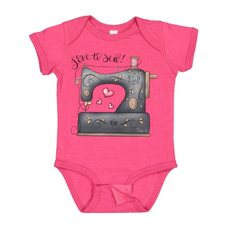 

Inktastic Love to Sew Sewing Machine Boys Baby Bodysuit