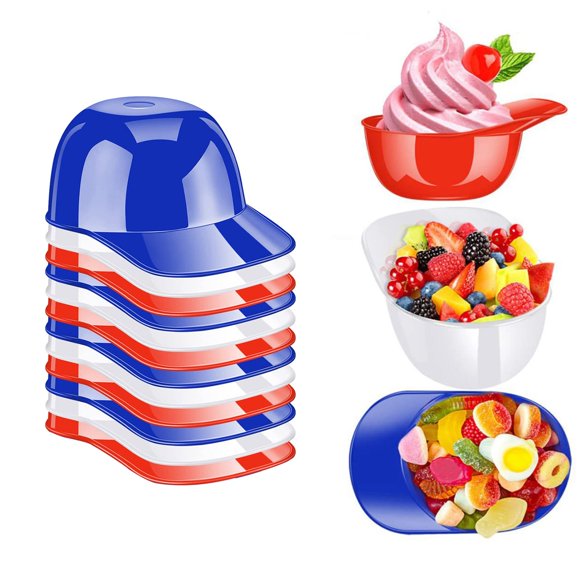 NANDIYNZHI Clearance 1 * 12 Ice Cream Bowls Cap Ice Bowl Ice Bowl Creative Children'S Cutlery Candy Bowl Ice Bowl Ice Cream Bowl Red