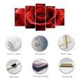 thumbnail image 5 of ZHONGYUTONG Red Rose Canvas Wall Art 5 Pieces Blooming Flower Water Drops Painting Prints (16"x24"x2pcs 16"x32"x2pcs 16"x40"x1pcs), 5 of 6