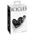 thumbnail image 1 of Pipedream Icicles #74 Base de corazón de masaje de vidrio negro, 1 of 1