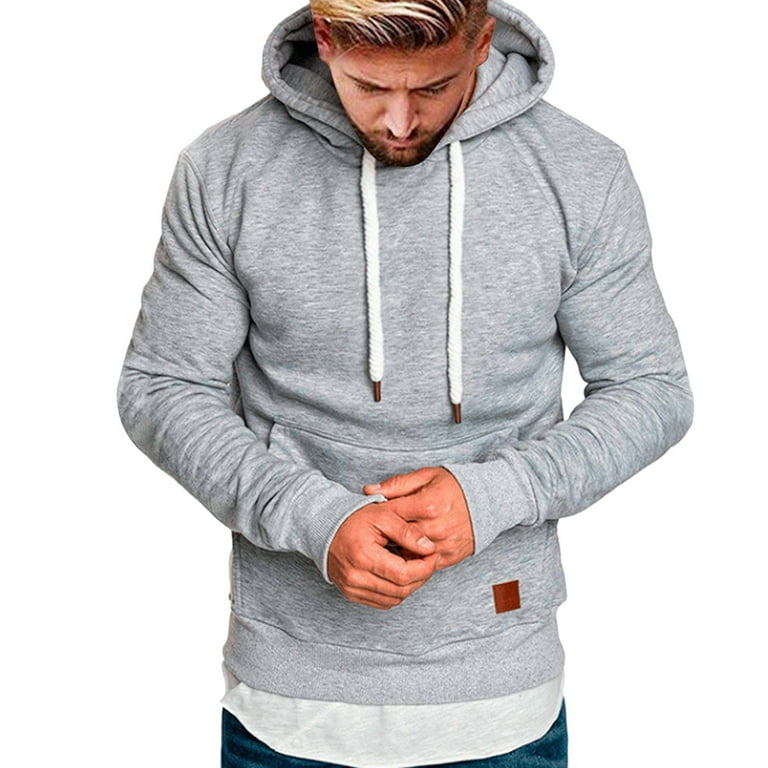 Cathalem Big And Tall Mens Sweatshirts Mens Casual Hoodie Splicing Large Size Sweater Preppy Hoodies Sweatshirt Grey 5X Large