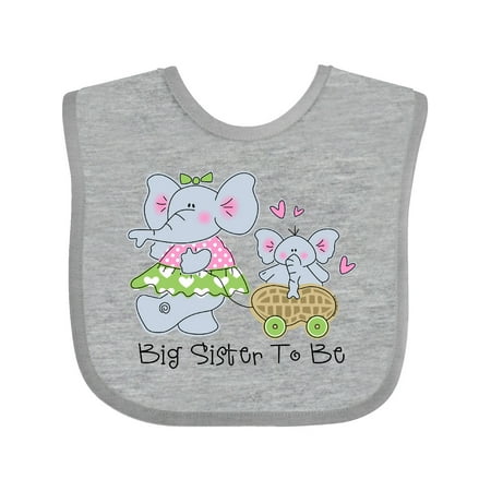 

Inktastic Elephant Future Big Sister Gift Baby Girl Bib