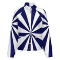 thumbnail image 5 of Jackets for Women Winter Coat Jackets Flannel Stand Collar Jacket(Aesthetic Night Blue And White Sunburst,Size:S-4XL), 5 of 7