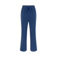 thumbnail image 2 of Blue Formal Pants For Men, Linen Cargo Pants Men, Mens Slim Fit Cargo Pants, Men'S Cotton And Linen Outdoor Daily Solid Color Drawstring Multi Pocket Loose Straight Leg Pants, 2 of 4