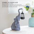 thumbnail image 4 of Elephant Statue Solar Lantern, Exquisite Solar Elephant Light Decor Resin Weather Resistant  for Patio, 4 of 7