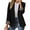 Black, variant on Women's Two Button Lapel Blazer, Long Sleeve Work Jacket with Pockets, Business Casual Office Wear, Leopard Print Lined Jacket, Structured Front Open Cardigan Red XL