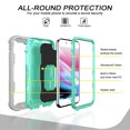 thumbnail image 2 of Dteck Case for iPhone SE 2022 4.7-inch,Shockproof Rugged Rubber Armor 3-Layer Protection iPhone 7/iPhone 8 Case Hybrid Hard PC Back With Ring Holder Kickstand iPhone SE 2020 Cover,Gray+Mint, 2 of 6