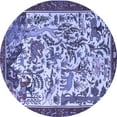 thumbnail image 1 of Ahgly Company Indoor Round Animal Blue Traditional Area Rugs, 6' Round, 1 of 4