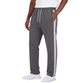 thumbnail image 2 of vdgthytj Mens Athletic Pants Drawstring Elastic Waist Side Striped Texture Running Outdoor Sport Tapered Trousers with Pockets(X-Large,Dark Gray), 2 of 7
