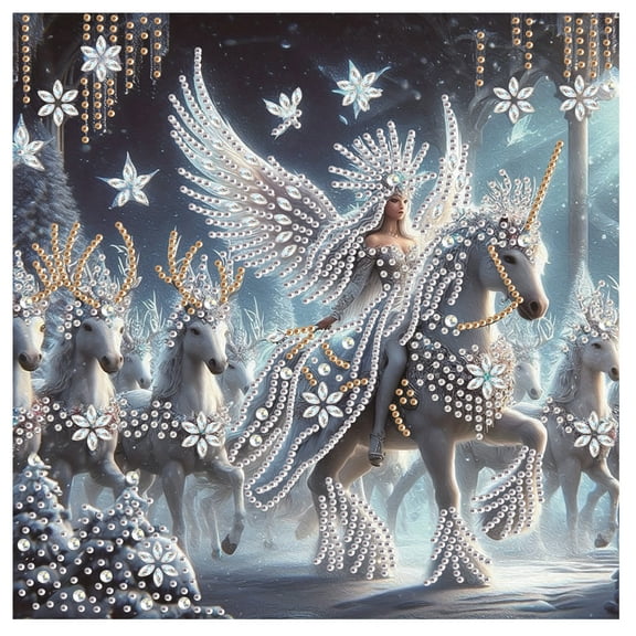 5D DIY Diamond Painting Kit War Goddess Horse Special Shape Creative Diamond Craft Suitable for Home and Office Decor, Festive Gifts