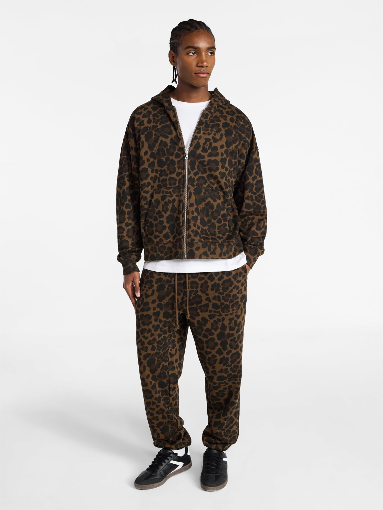 No Boundaries Zip Hoodie with Long Sleeves, Men's XS-4XLT