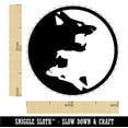 thumbnail image 2 of Yin Yang Wolf Wolves Self-Inking Rubber Stamp Ink Stamper - Purple Ink - Medium 1 Inch, 2 of 7