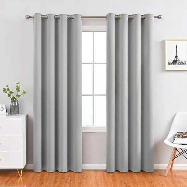 Zenithome Ensemble de Panneaux de Rideaux en Polyester de 39 Pouces de Large et 78 Pouces de Long, Rideaux Occultants Isolés Thermiquement pour Fenêtre de Chambre, Rideaux Assombrissants à Oeillets Réduisant le Bruit