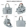 thumbnail image 2 of AOUNQ Diaper Bag Tote with 3 Cooler Pockets, Breast Pump Bag, Mommy Bag for Hospital, Large Travel Diaper Bag for Girl&Boy, 2 of 7