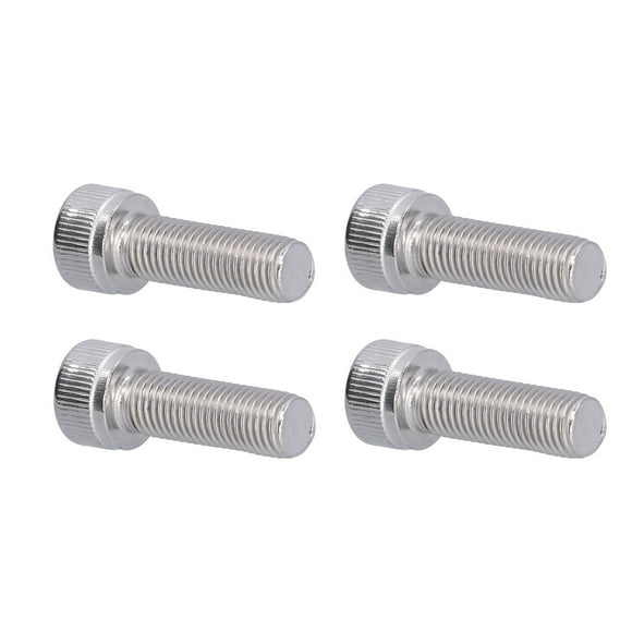 High-Strength A2-70 Stainless Steel Hex Bolts, M10x30, 1.25mm Fine Thread, DIN 912 Standard, Ideal for Automotive, Engineering, and DIY Projects, Corrosion-Resistant and Easy to Clean, Set of 4