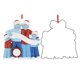 thumbnail image 1 of Ounissouiy DIY sobrevivió familia árbol de Navidad adorno colgante vacaciones decoración del hogar regalos de Navidad, 4 cabezas Type3 NO3, 1 of 1