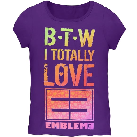 Emblem3 - B.T.W. Girls Youth T-Shirt - Youth Medium