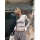 thumbnail image 3 of Ropa vintage para mujer, camisetas Y2K 2023, blusas, cuello redondo, manga larga, túnica estampada, ropa de mujer, tops cortos casuales de moda, camisas, 3 of 5