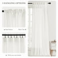 thumbnail image 5 of NICETOWN Sheer Curtains 84 inches Long, Non-See-Through Privacy Sheer Curtains Light Filtering Sheer Drapes for Living Room, White, 2 Panels, 5 of 7
