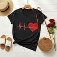 thumbnail image 1 of TaTaai Women's Love Theme T-Shirt, Sweet Valentine's Day Apparel, Cozy Everyday Round Neck Blouse Gift, 1 of 6
