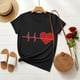 thumbnail image 1 of TaTaai Women's Love Theme T-Shirt, Sweet Valentine's Day Apparel, Cozy Everyday Round Neck Blouse Gift, 1 of 6