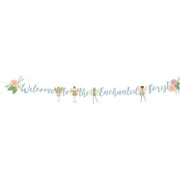 Cheerland 9ft Paper Woodland Fairy Party Banner for Fairy Themed Celebrations