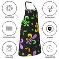 thumbnail image 5 of Kdxio Mardi Gras Carnival4 Apron with Pockets Adjustable Kitchen Aprons for Men Women Waterproof Aprons for Cooking,Drawing,Crafting, Baking Household Cleaning, 5 of 8