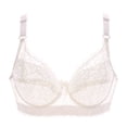 thumbnail image 1 of Ropa interior fina de copa completa, sujetador pequeño de talla grande, sujetador de encaje ajustable inalámbrico para mujer, cubierta de pecho, copa BCD, sujetadores de encaje de talla grande Tan Jianjun unisex, 1 of 2