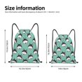 thumbnail image 4 of Drawstring Backpack, Cute Cartoon Husky Funny Green Light Waterproof Sports Gym Bag Draw String Back Bag for Men Women, Sackpack Cinch Workout Bag for Sports, Travel, Swimming, Beach, 4 of 8