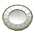 thumbnail image 1 of 13 1/2 Inch Diameter Gold Finished Pie Plate Wall Mirror, 1 of 3