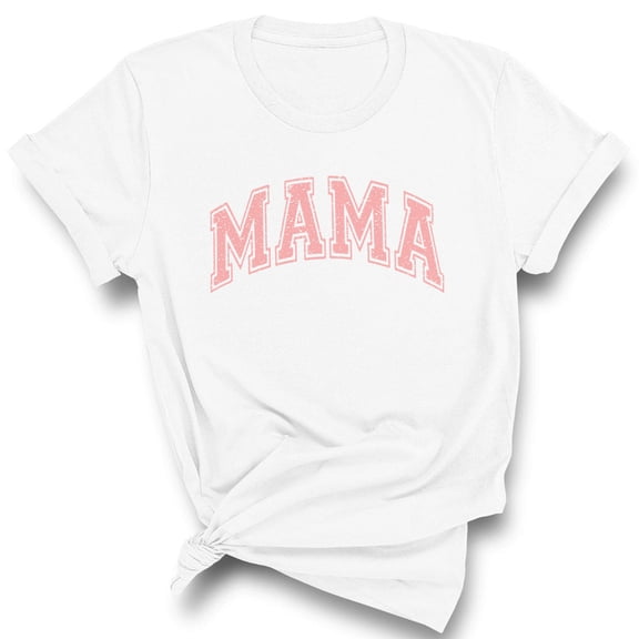 Pink Arched Mama Shirt Unisex Large White