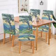 thumbnail image 2 of Yayeee 2 Pack Dining Chair Covers Stretch Parson Chairs Slipcovers Seat Protector, Retro Mountain, 2 of 6