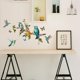 thumbnail image 5 of 3D Colorful Birds on Tree Branch Wall Art Sticker -Flower Hummingbirds Butterfly Wall Decal,Removable Flying Bird, 5 of 5