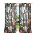 thumbnail image 6 of Yayeee Window Curtains Light Filtering 63"x52" Grommet Panel Pair Home Living Room Decor, Gray Dinosaur, 6 of 7