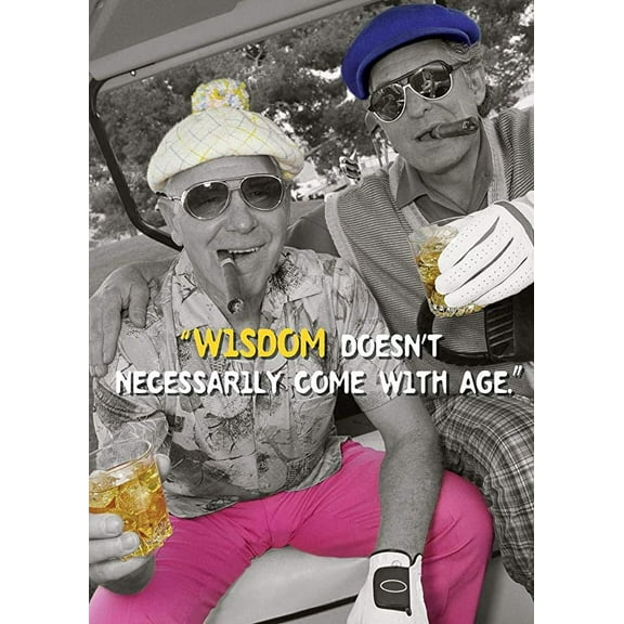 Men's Birthday Greeting Card (5" x 7") by Paper Street | 3 Pack 3 Envelopes (Wisdom with Age)