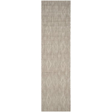 SAFAVIEH Courtyard Teodor Geometric Indoor/Outdoor Runner Rug, Beige/Beige, 2'3" x 6'7"