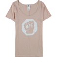 thumbnail image 1 of Camiseta gráfica con logotipo de purpurina en el interior de puño para mujer de UFC, rosa, mediana, 1 of 2